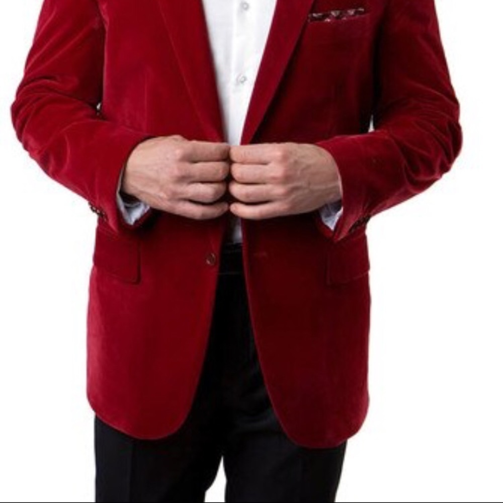 ❤️Flamin’ Red Velvet Blazer - Christmas 🎄 - Picture 4 of 8